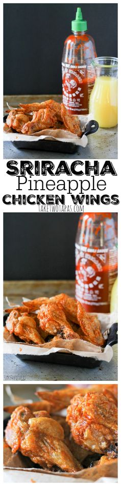 Sriracha Pineapple Chicken Wings