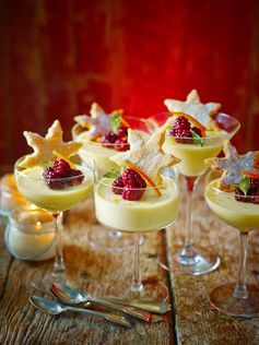 St Clement’s posset with starry shortbread