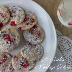 St. Nick’s Nightcap Cookies - Cherry Amaretto Chocolate Chip Cookies