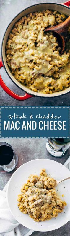 Steak and Cheddar Mac and Cheese