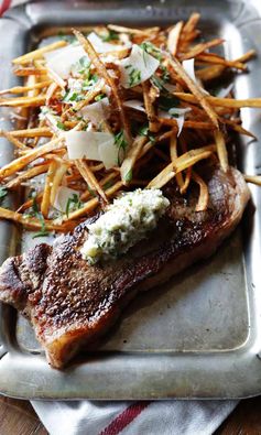 Steak Frites Recipe with Lemon Herb Butter