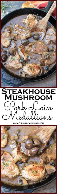 Steakhouse Mushroom Pork Loin Medallions