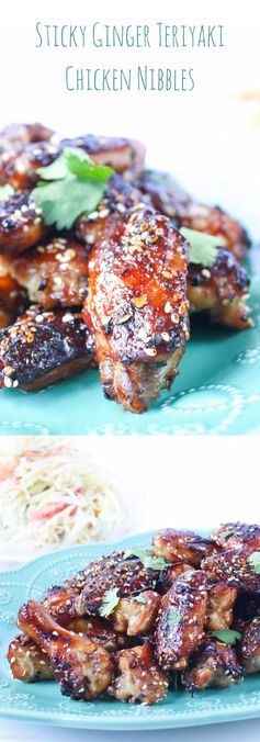 Sticky ginger teriyaki chicken nibbles