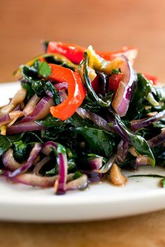 Stir-Fried Swiss Chard and Red Peppers