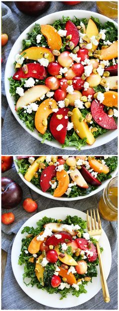 Stone Fruit Kale Salad