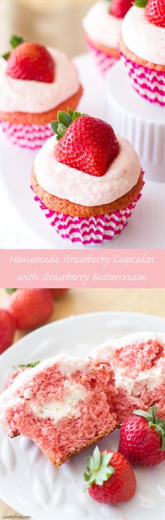 Strawberries and Cream Cupcakes