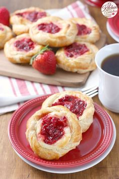 Strawberries and Cream Danish