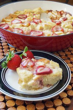 Strawberries and Cream French Toast Casserole