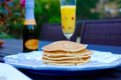 Strawberry and Champagne Pancakes