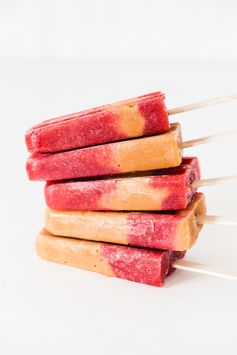 Strawberry apricot popsicles