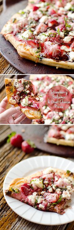 Strawberry Balsamic & Goat Cheese Pizza