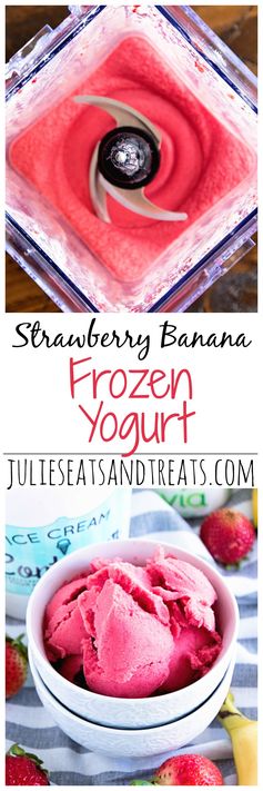 Strawberry Banana Frozen Yogurt