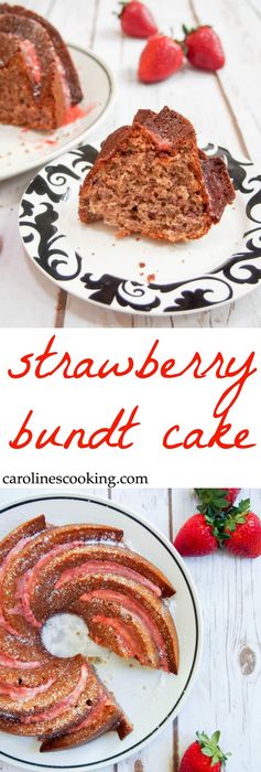 Strawberry bundt cake #SundaySupper #FLStrawberry