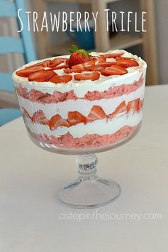 Strawberry Cake Trifle