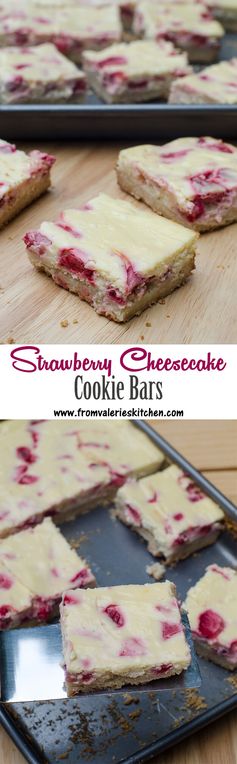 Strawberry Cheesecake Cookie Bars