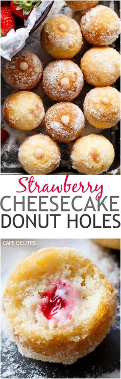 Strawberry Cheesecake Donut Holes