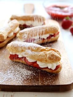 Strawberry Cheesecake Eclairs