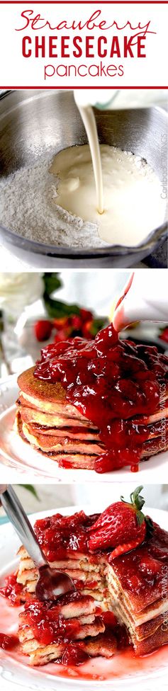 Strawberry Cheesecake Pancakes