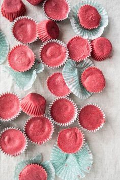 Strawberry Coconut Butter Cups with Chocolate-Almond Filling (Gluten-Free, Vegan