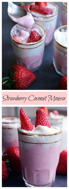 Strawberry Coconut Mousse