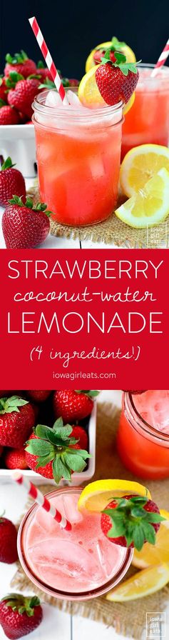 Strawberry Coconut Water Lemonade