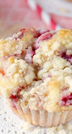 Strawberry Coffee Cake Muffins