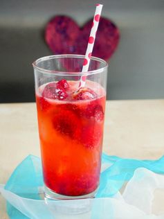 Strawberry collins with pomegranate syrup