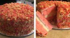 Strawberry Crunch Ice Cream Cake