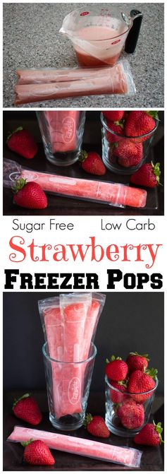 Strawberry Freezer Pops Popsicles