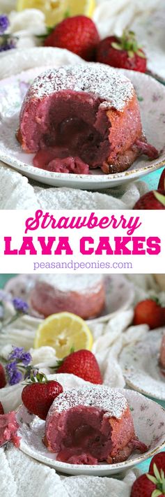 Strawberry Lava Cakes