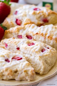 Strawberry Lemon Cream Scones