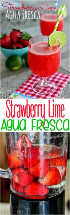 Strawberry Lime Agua Fresca