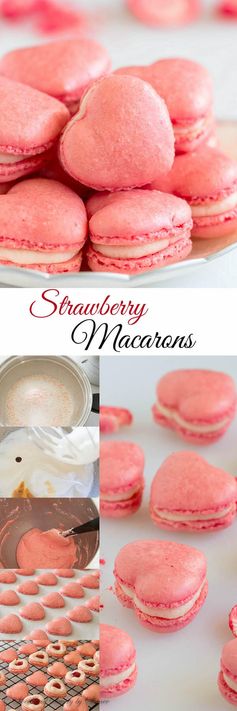 Strawberry Macarons