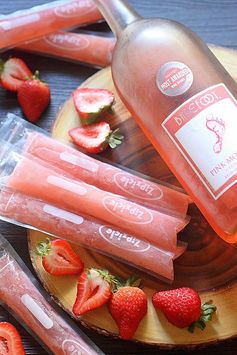 Strawberry Moscato Ice Pops