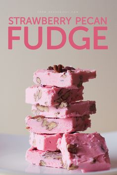 Strawberry pecan fudge