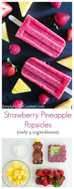 Strawberry Pineapple Popsicle