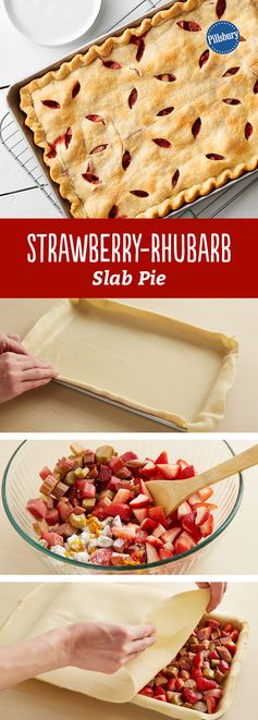 Strawberry-Rhubarb Slab Pie