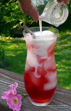 Strawberry Rose Italian Cream Sodas