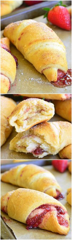 Strawberry Vanilla Crescent Rolls