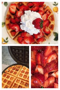 Strawberry Vanilla Waffles