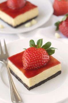 Strawberry White Chocolate Cheesecake Bars