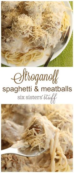 Stroganoff Spaghetti and Meatballs