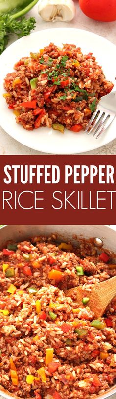 Stuffed Pepper Rice Skillet