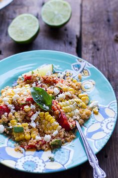 Summer Grilled Mexican Street Corn Quinoa Salad