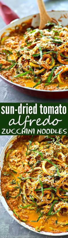 Sun-Dried Tomato Alfredo Zucchini Noodles