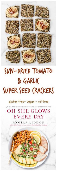 Sun-dried Tomato & Garlic Super Seed Crackers