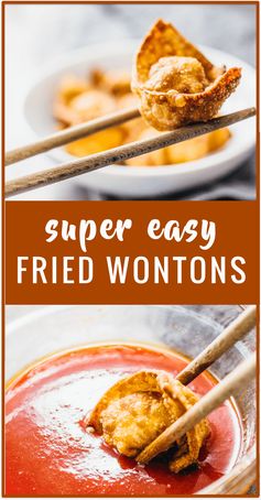 Super easy fried wontons