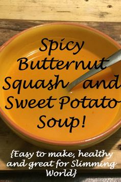 Super Soup – Spicy Butternut Squash and Sweet Potato Soup (Healthy, Delicious and great for Slimming World…