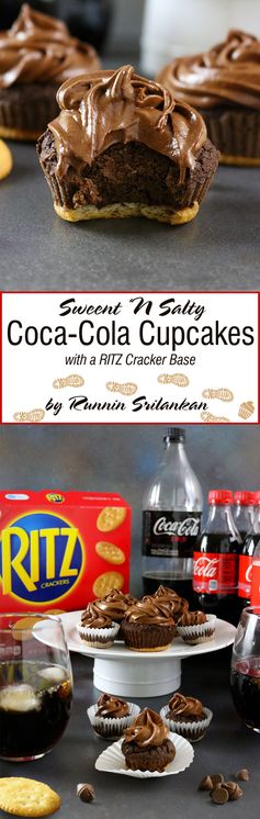 Sweet & Salty Coca-Cola Cupcakes with a RITZ Crust