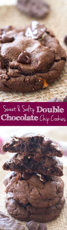 Sweet and Salty Double Chocolate Chip Cookies